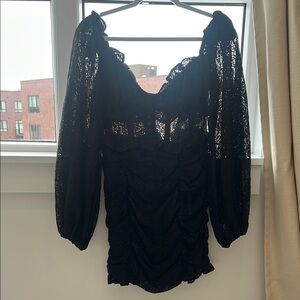 Elegant Black Lace Dress